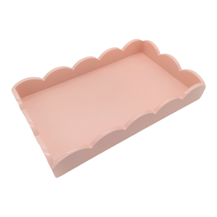 Rose Pink Scalloped Tray
