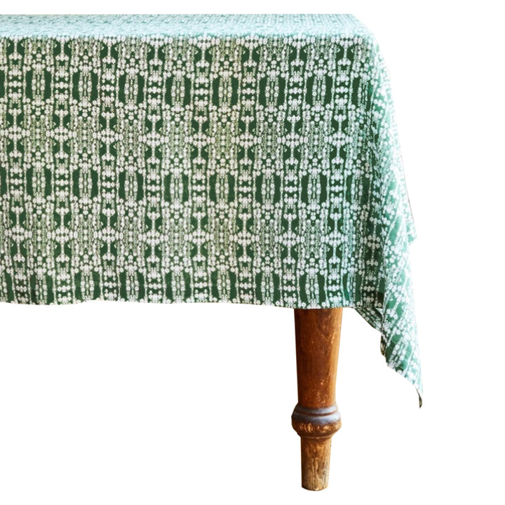 Pia Green Linen Tablecloth
