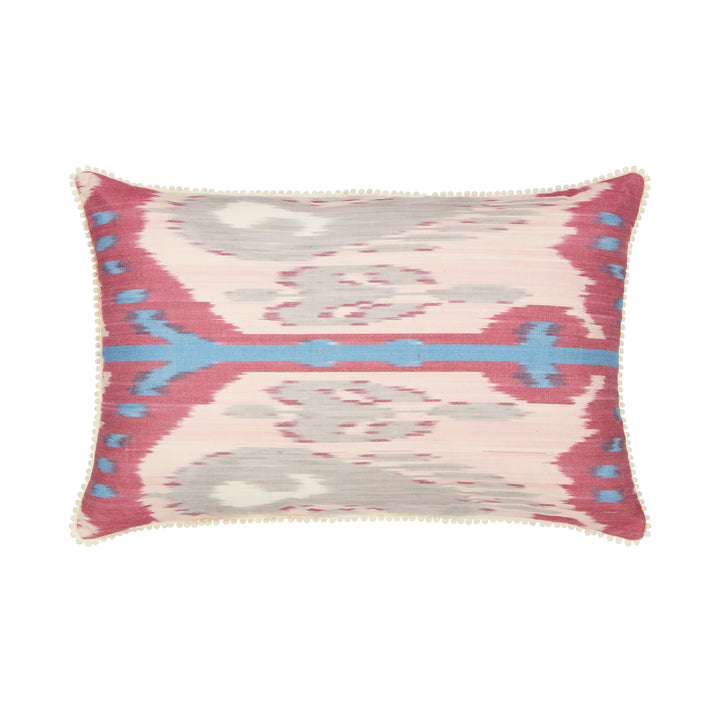 Pink & Fuchsia Rectangular Ikat Cushion