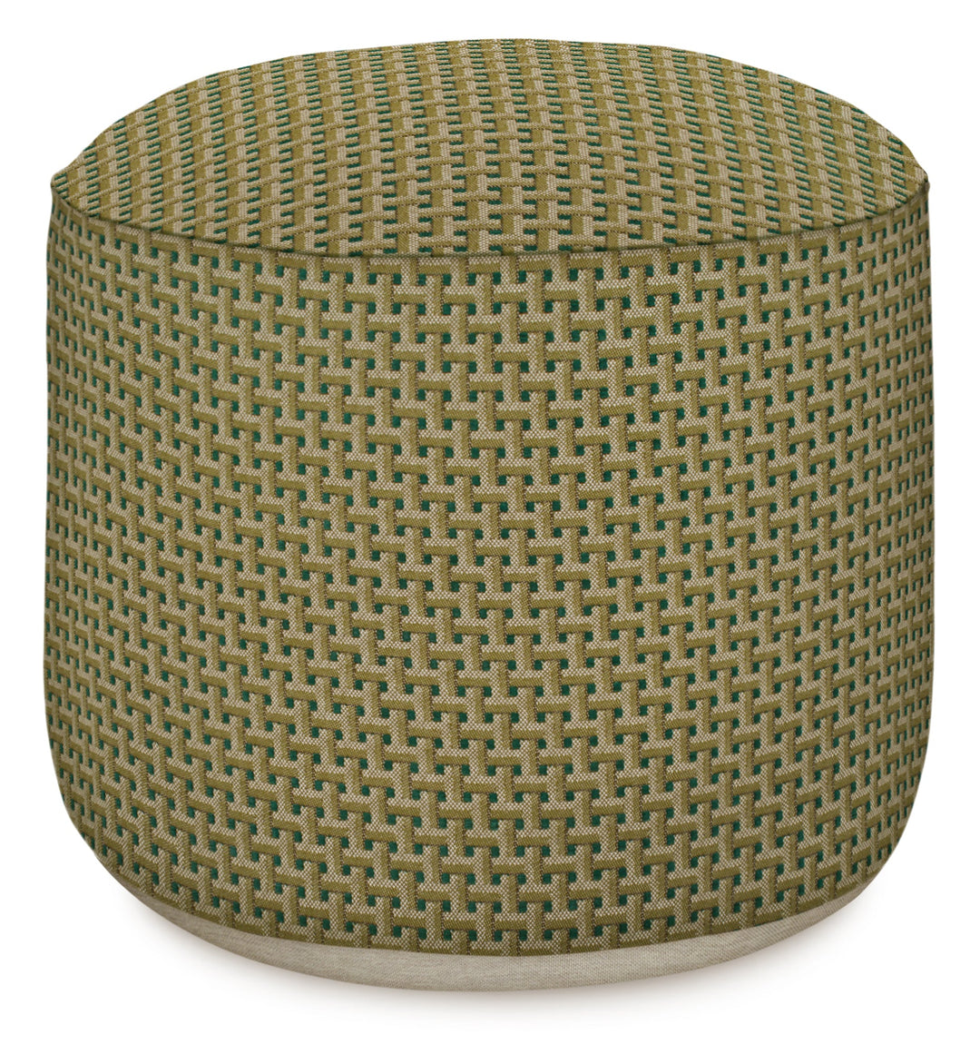 Janis Outdoor Ottoman - Moss & Olive