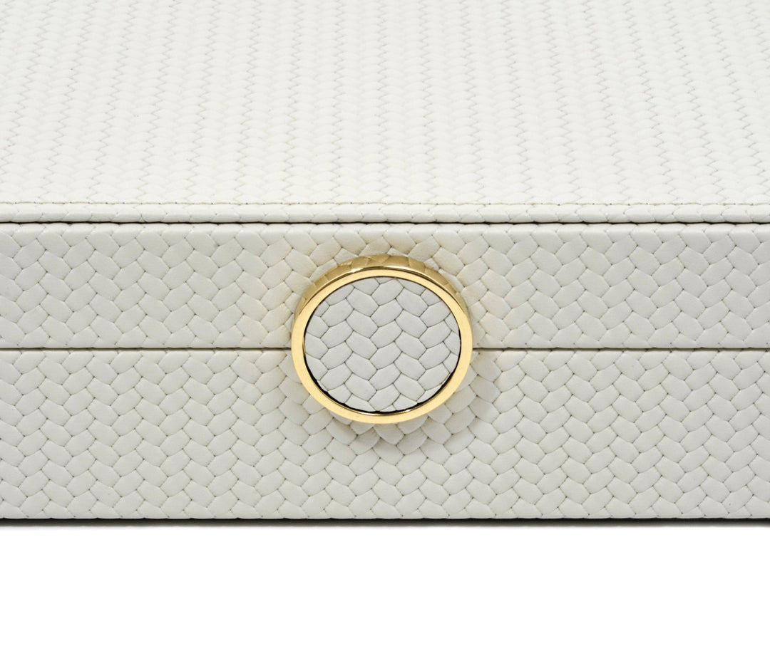 Prestige Cream Leather Jewellery Box