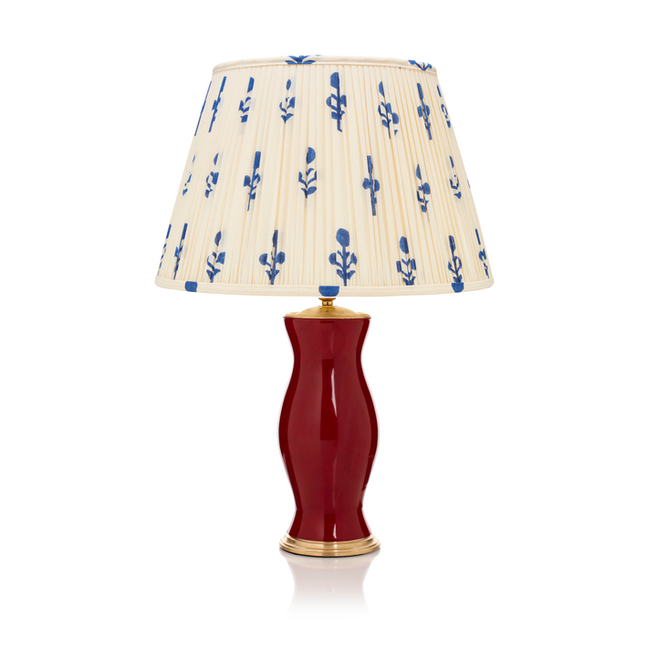Blue Rose Pleated Lampshade