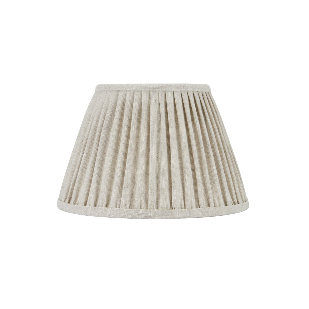 Oatmeal Pleated Linen Lampshade