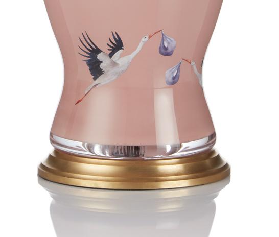 Storked For You Blush Medium Table Lamp
