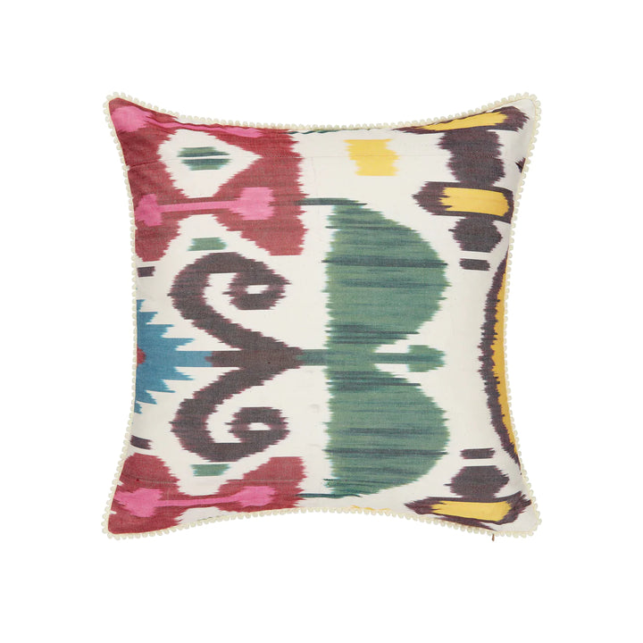 Colourful Silk Ikat Cushion