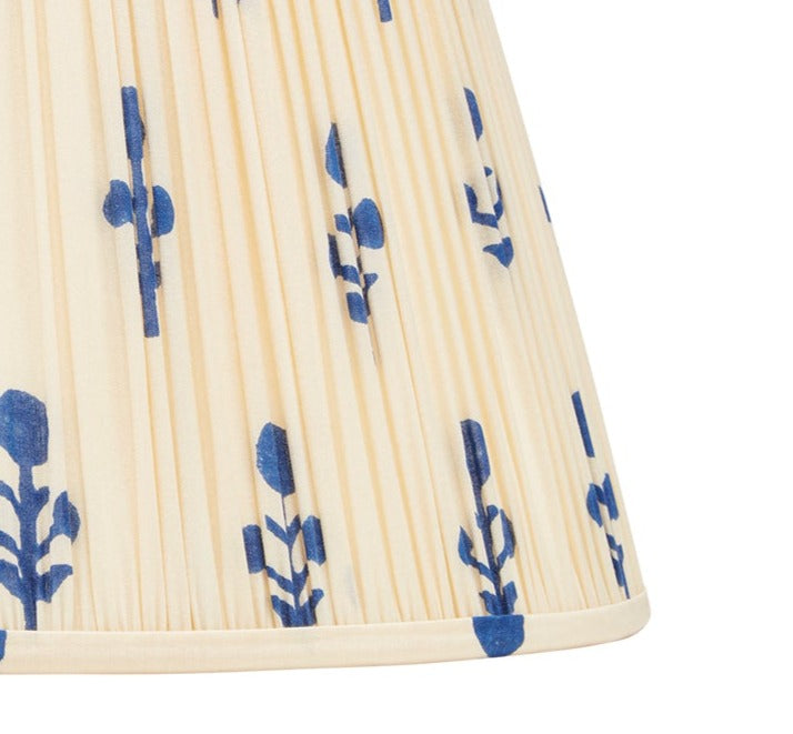 Blue Rose Pleated Lampshade