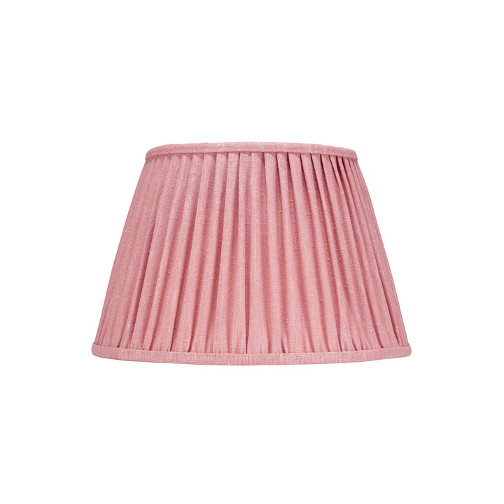 Pink Pleated Linen Lampshade
