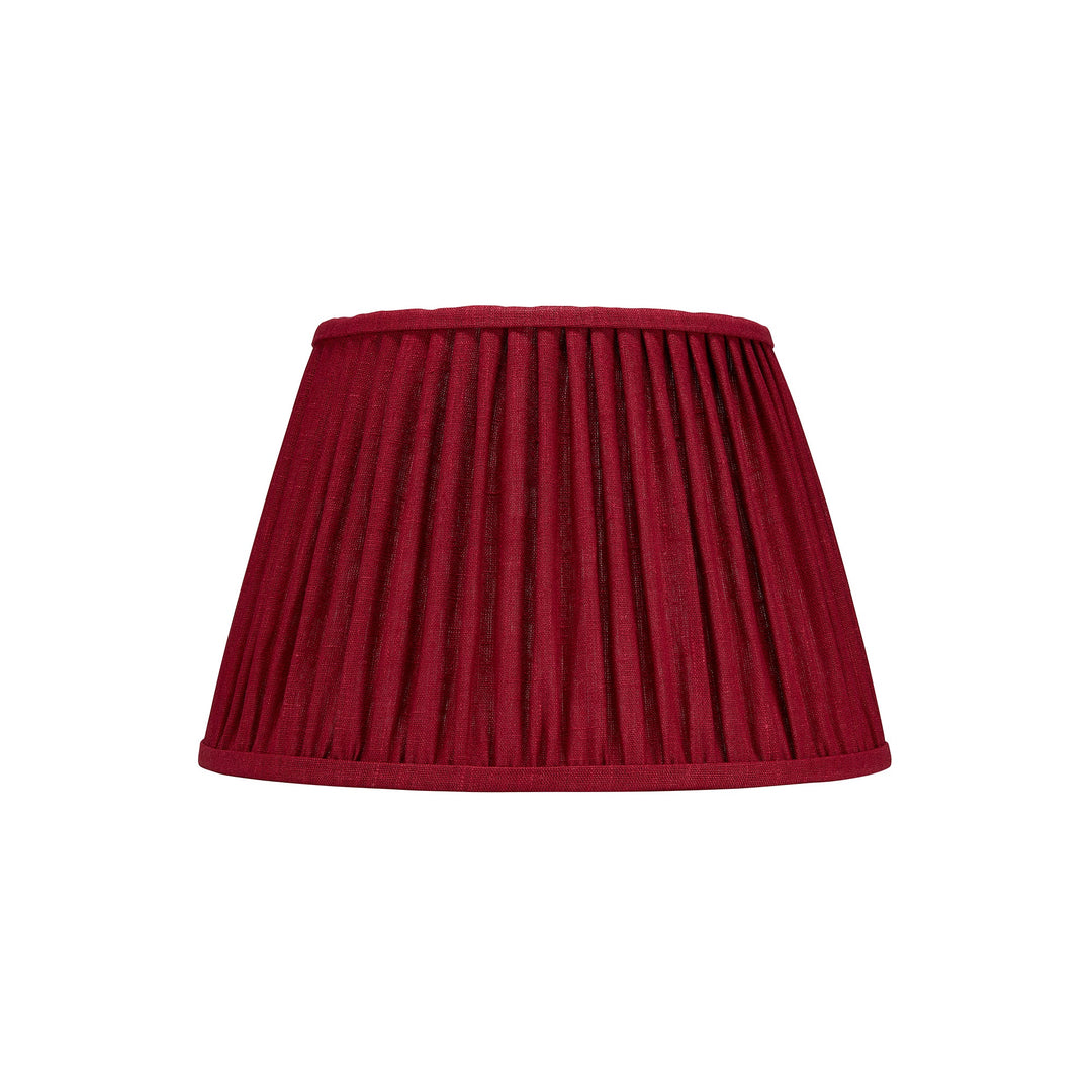 Red Pleated Linen Lampshade