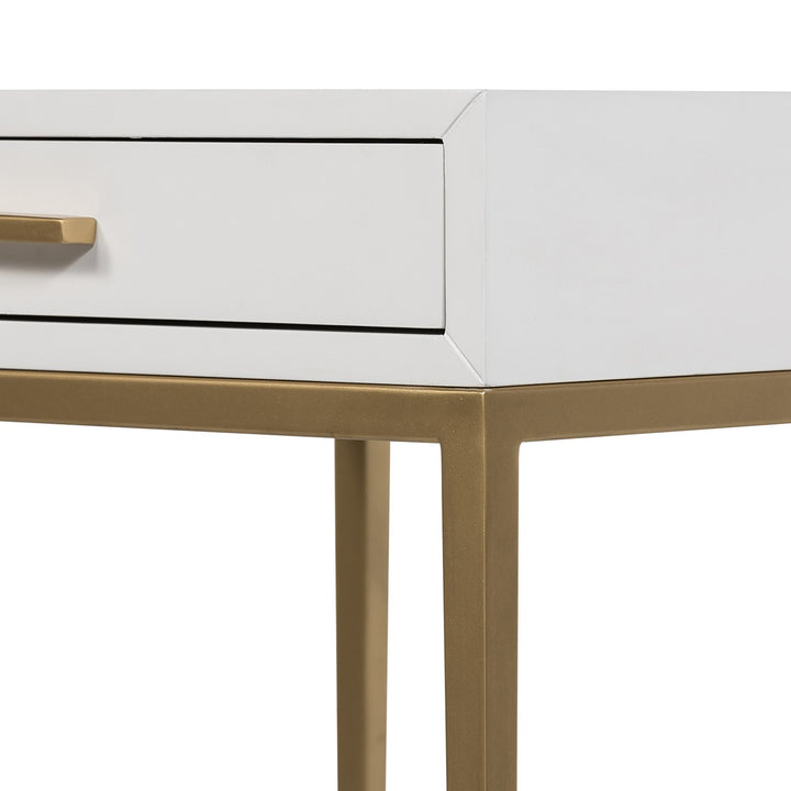 Berkeley White Lacquer Bedside Table