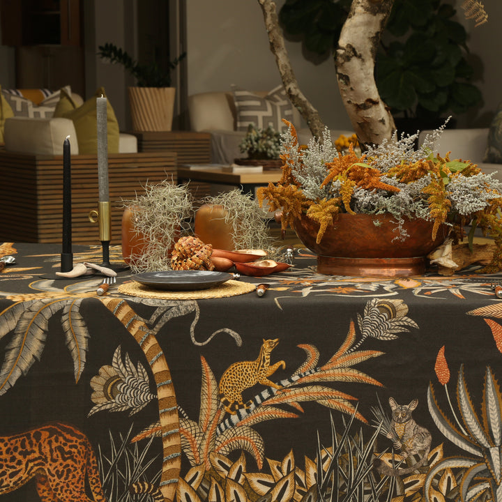 Sabie Square Tablecloth in Gold