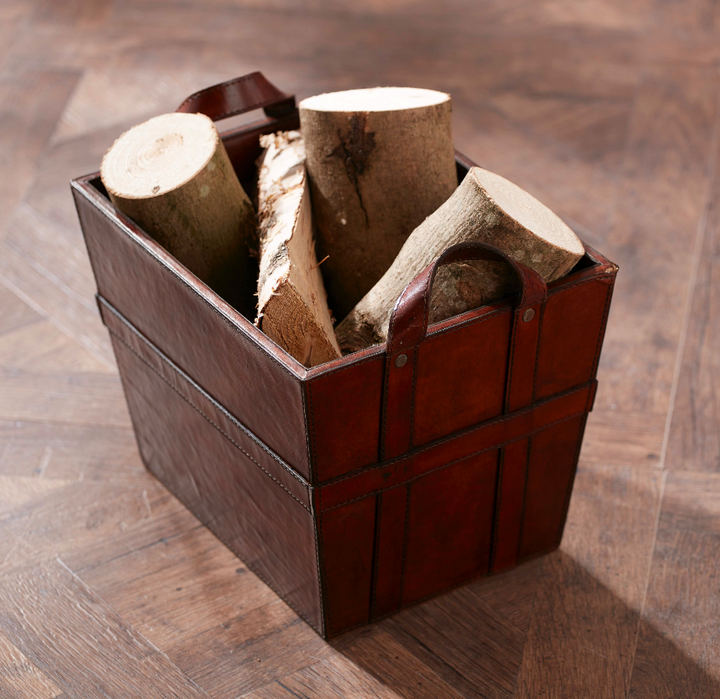 Marlborough Leather Storage Basket