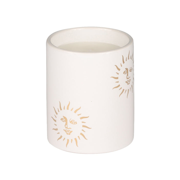Small White Sun Candle - Jasmine and Fig