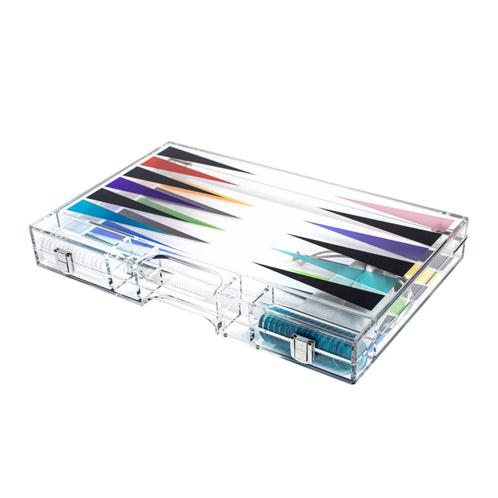 Rainbow Acrylic Backgammon