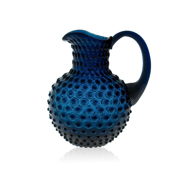 Royal Blue Hobnail Glass Jug