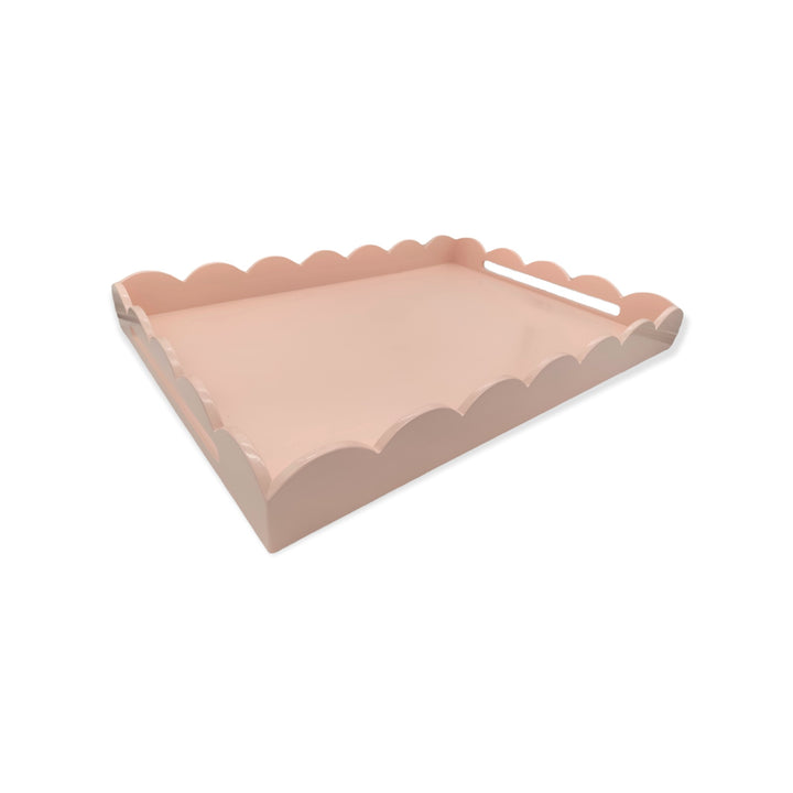 Rose Pink Scalloped Tray