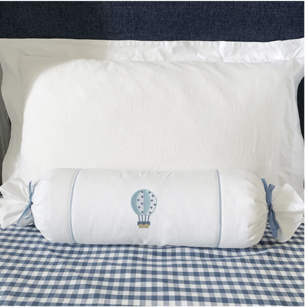 Up & Away Embroidered Bolster Cushion