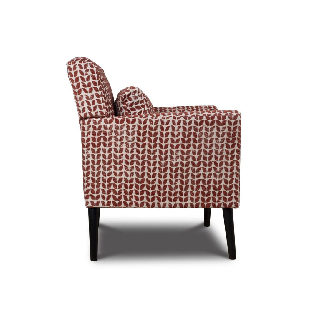 Warnborough Red Fabric Upholstered Club Chair | Decoralist.com