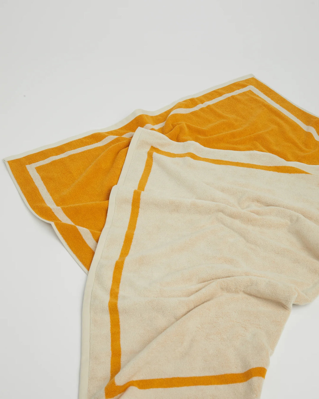 The Classic Ecru & Yellow Organic Cotton Towel