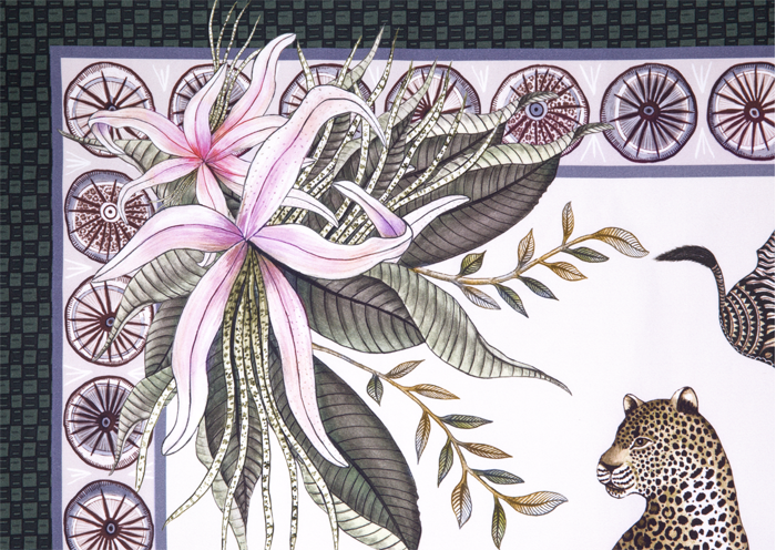Leopard Lily Rectangular Tablecloth - Safari