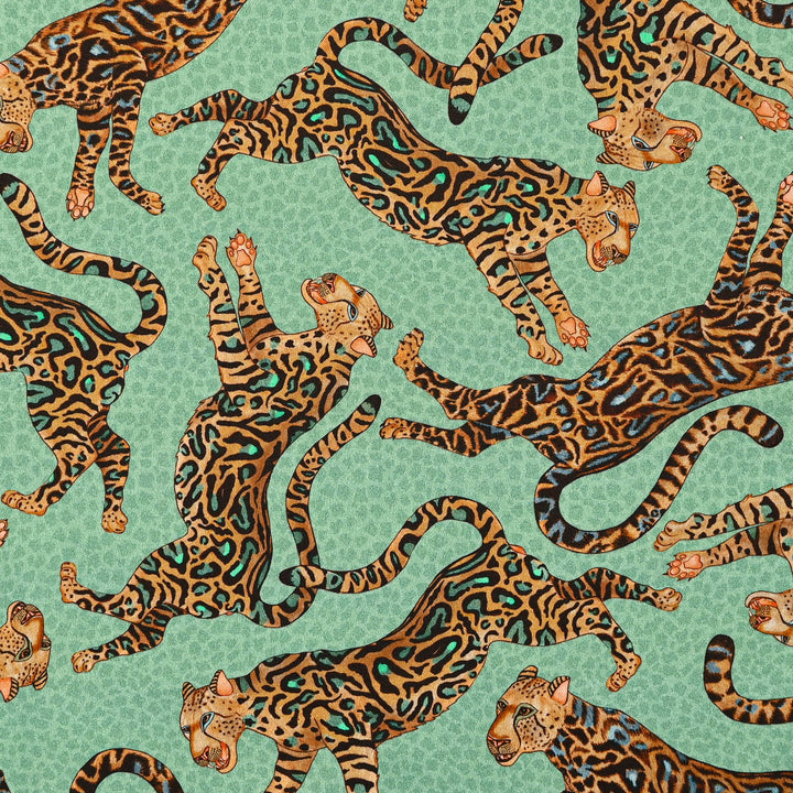 Cheetah King Napkins in Jade | Ardmore Design