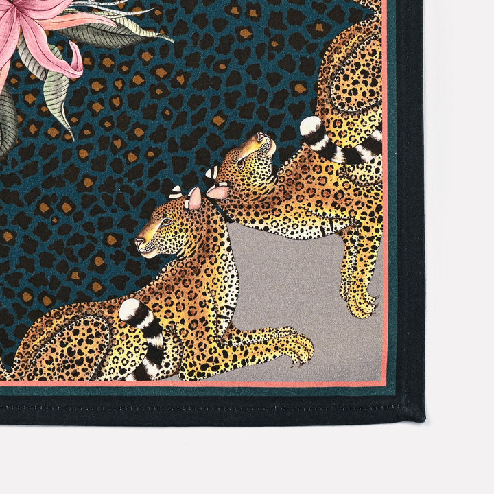 Leopard Lily Napkins in Starry Night | Ardmore Design