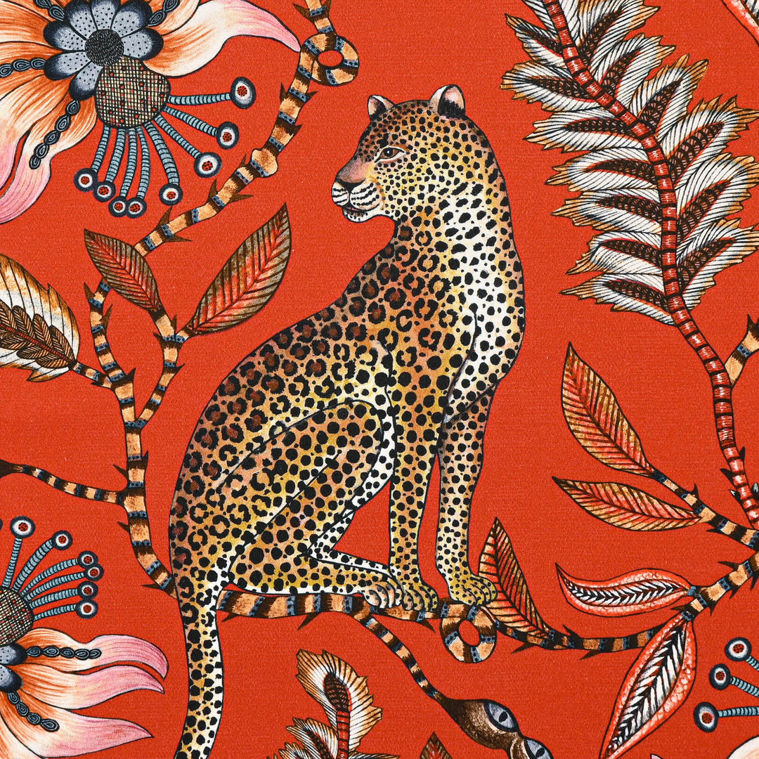 Leopard Napkins in Royal Red | Ardmore Design