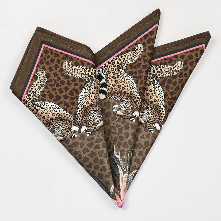 Leopard Lily Napkins in Safari | Ardmore Design