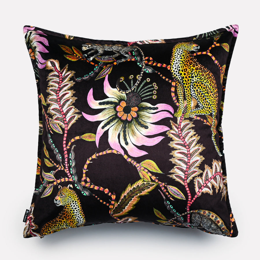 Monkey Bean Velvet Cushion Cover in Night | Ardmore Design