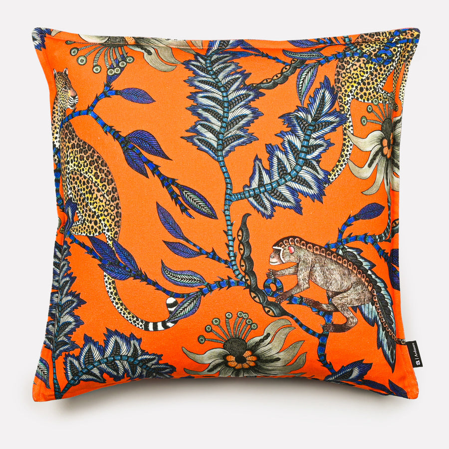 Monkey Bean Linen Cushion Cover in Flame | Ardmore Design