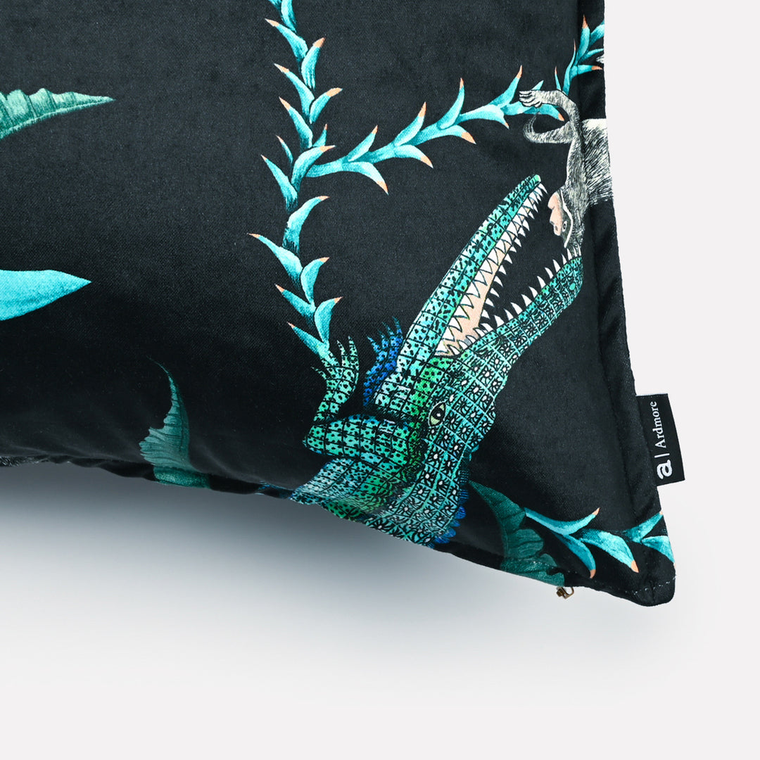 River Chase Velvet Cushion Cover in Moonlight | Ardmore Design