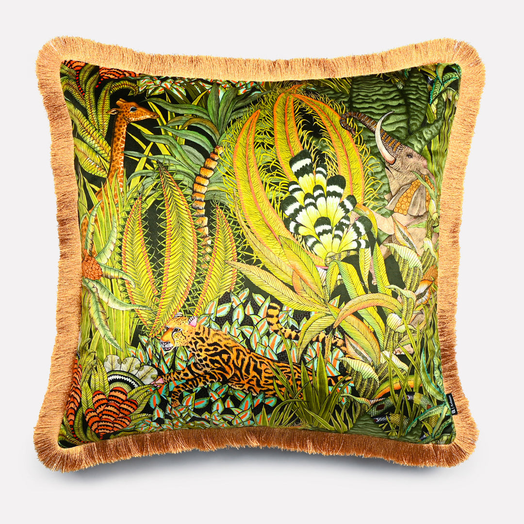 Sabie Forest Fringed Cushion Cover in Delta | Ardmore Design