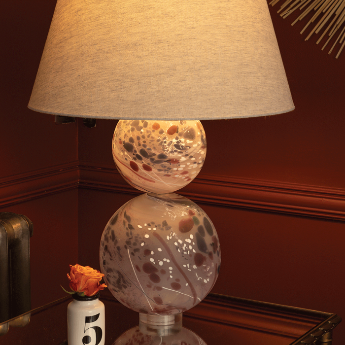 Ariana Crystal Glass Table Lamp - Amethyst | William Yeoward