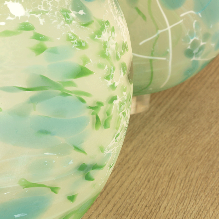 Nyla Crystal Glass Table Lamp - Sea Green