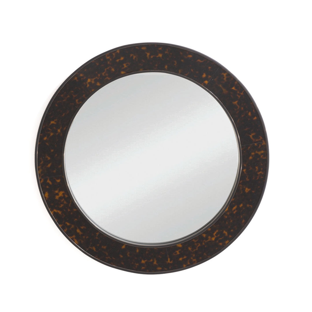 Arno Medium Round Tortoiseshell Mirror