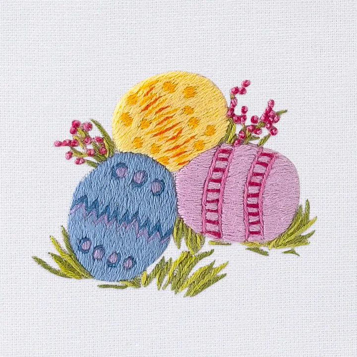 Easter Eggs Embroidered Tissue Box Cover
