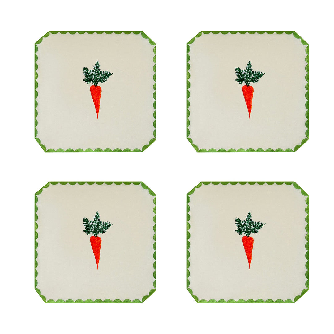 Carrot Embroidered Placemats