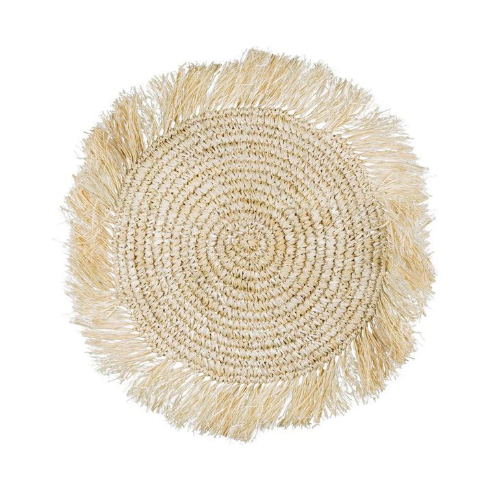 White Seagrass Fringe Placemats - Set of 4