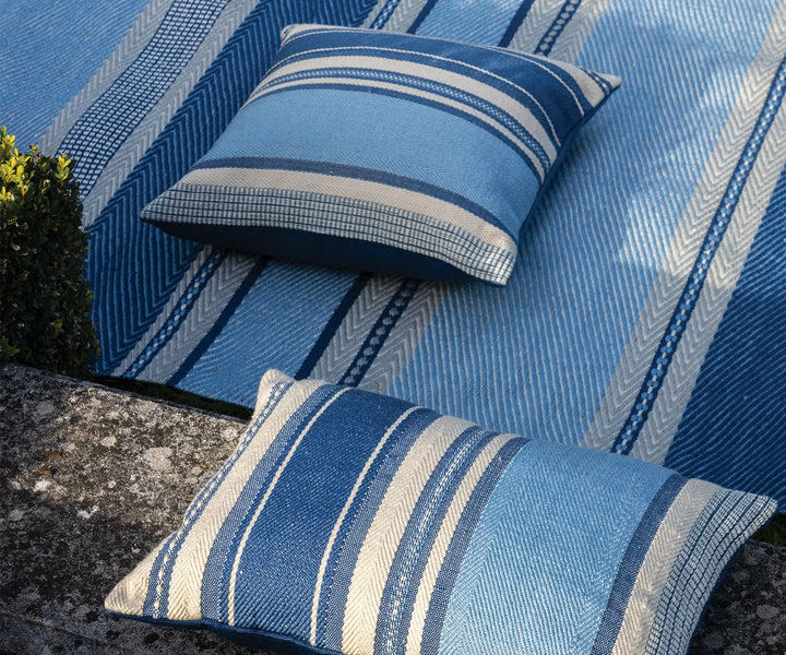 Clara Denim Striped Outdoor Cushion