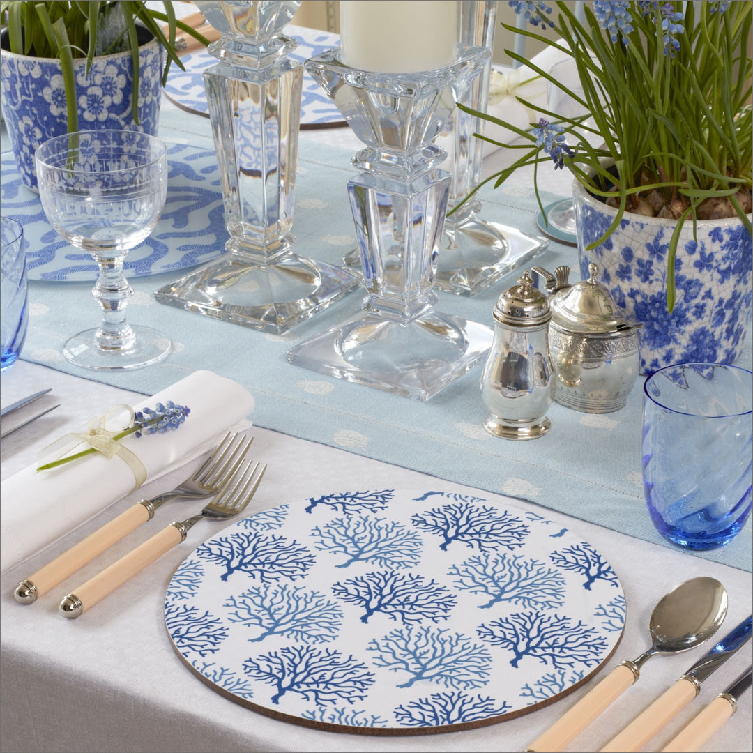 Coral Reef Blue Placemats - Set of 4