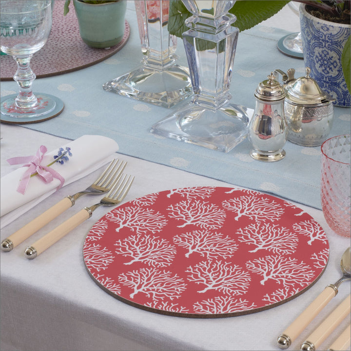 Coral Reef Pink Placemats - Set of 4