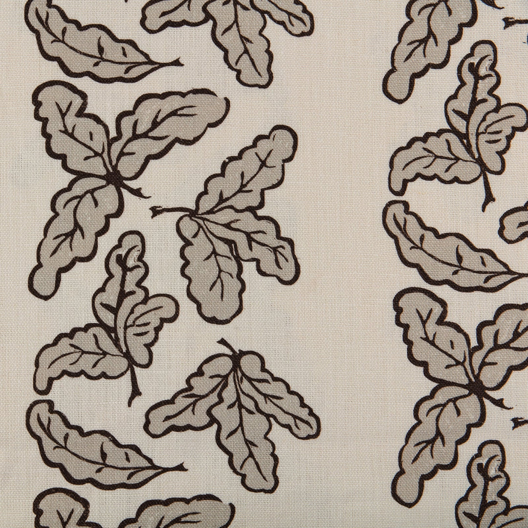 Oak Leaf Linen Fabric in Putty | KD Loves