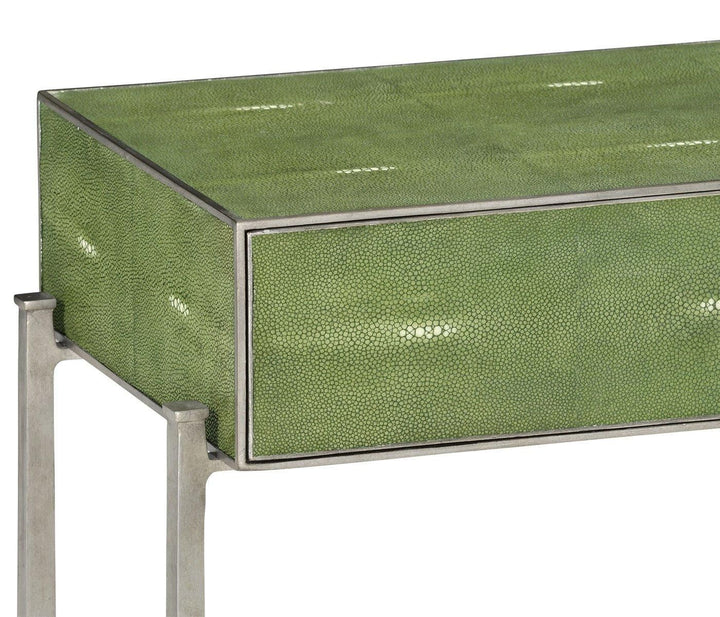1930s Green Shagreen Console Table