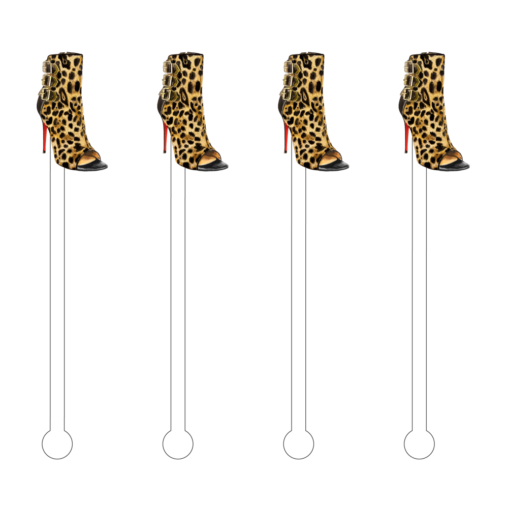Leopard Bootie Stir Sticks
