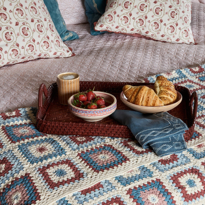 Sabi Woven Tray - Russet Red