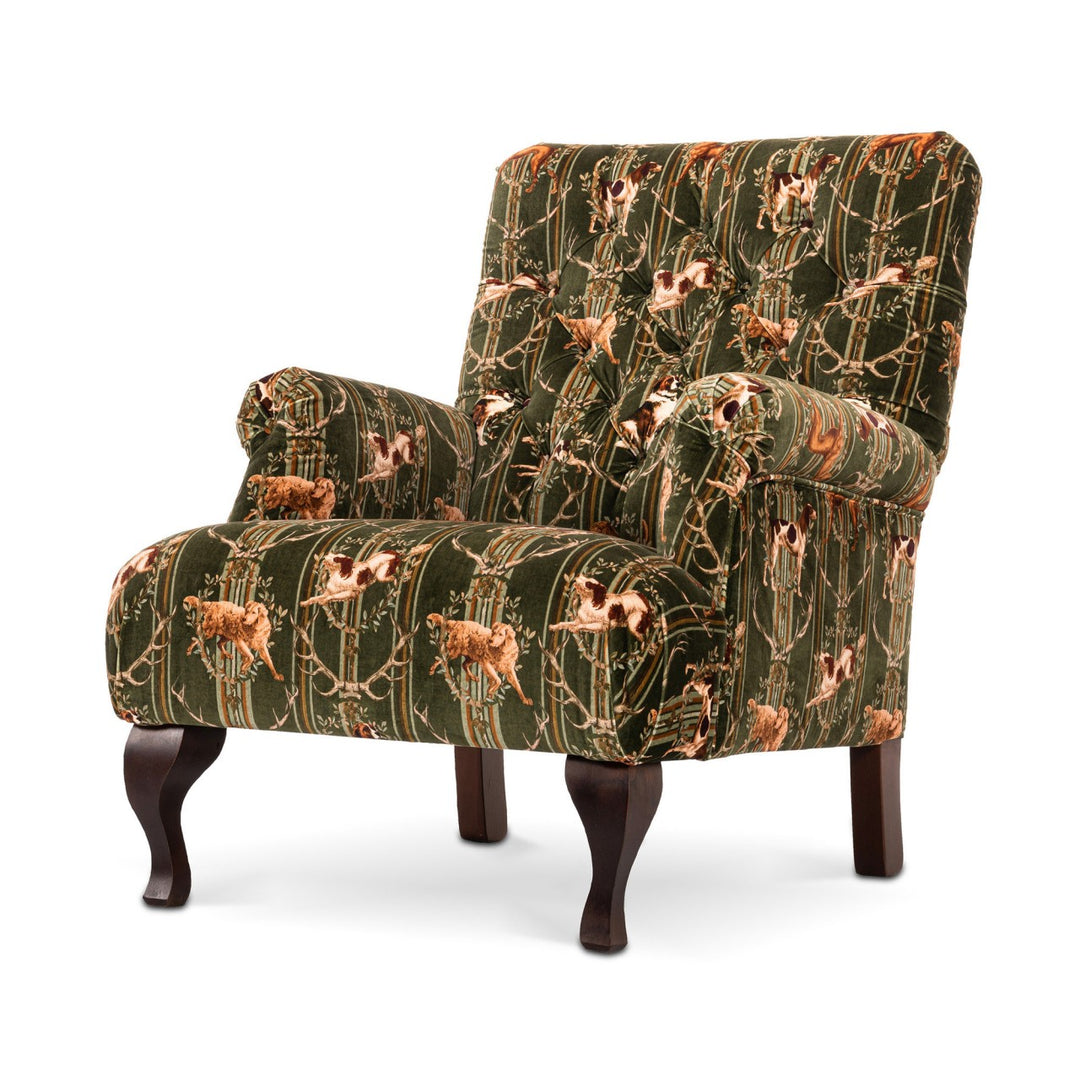 Hudson Mountain Dogs Chair - Green Velvet