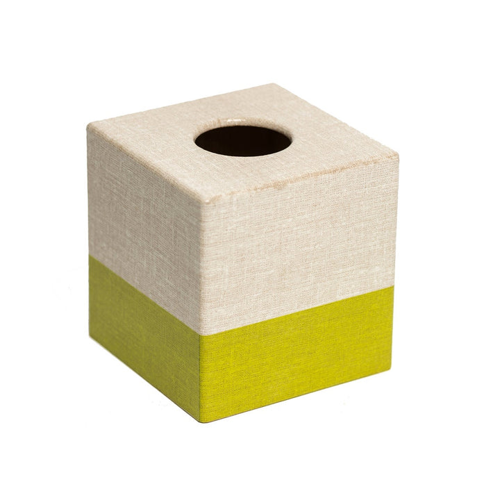 Lime Green Hessian Tissue Box Cover