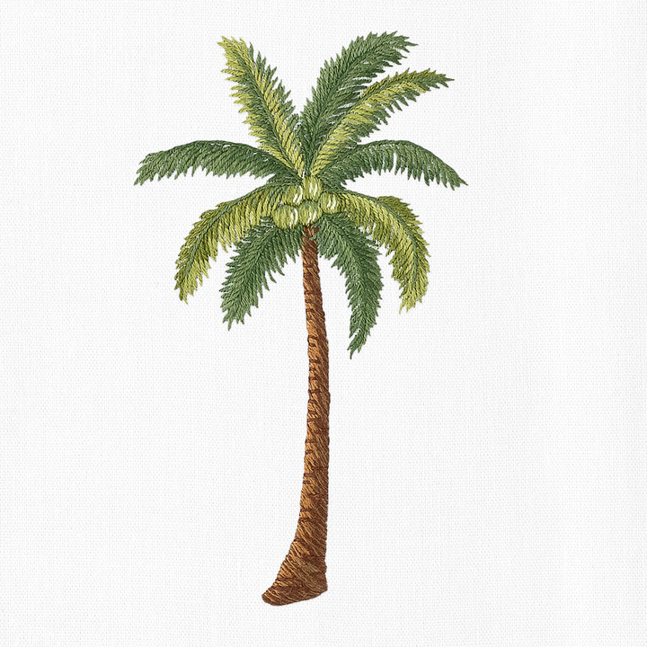 Palm Tree Cotton Embroidered Hand Towel