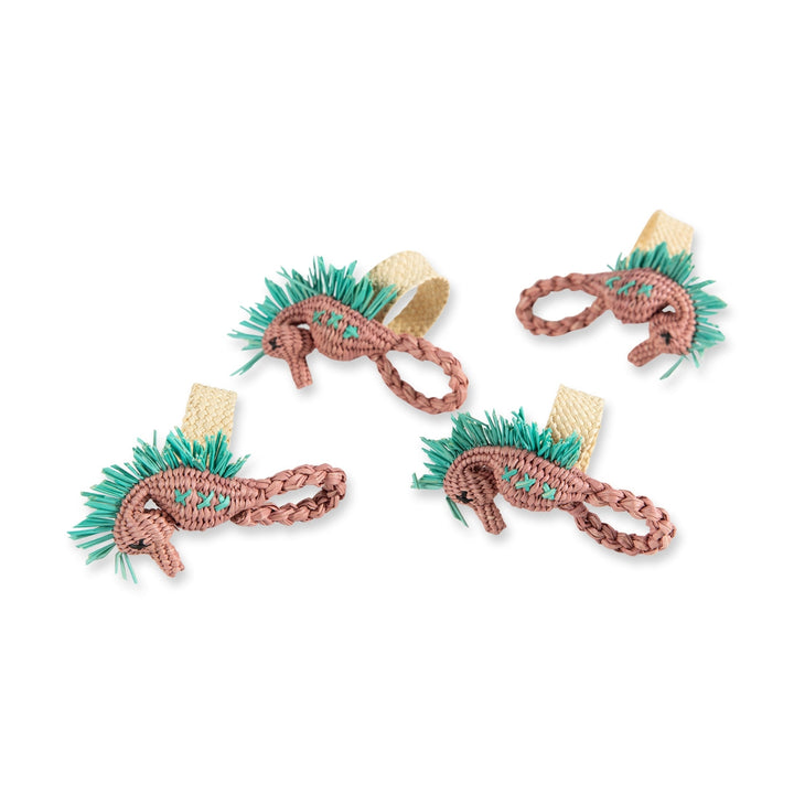Seahorse Raffia Napkin Ring - Set of 4