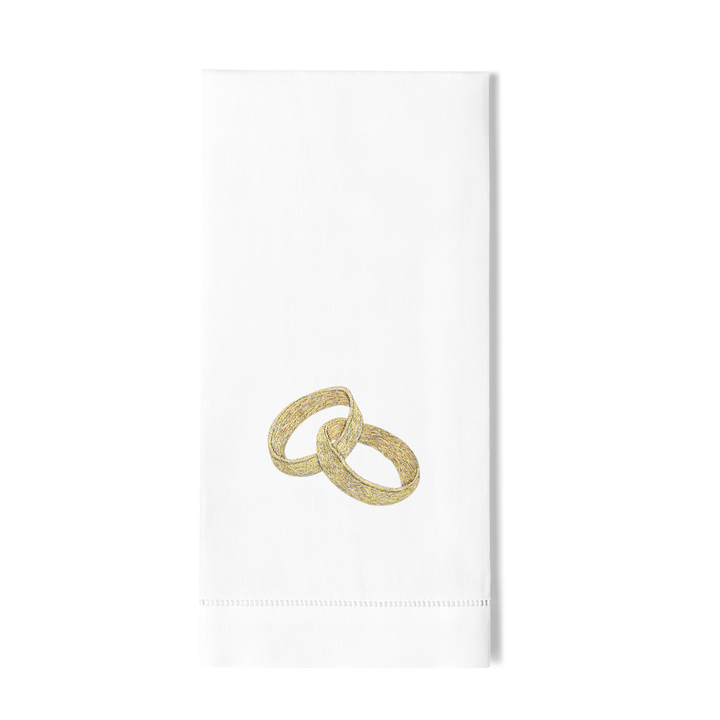 Wedding Bands Cotton Embroidered Hand Towel