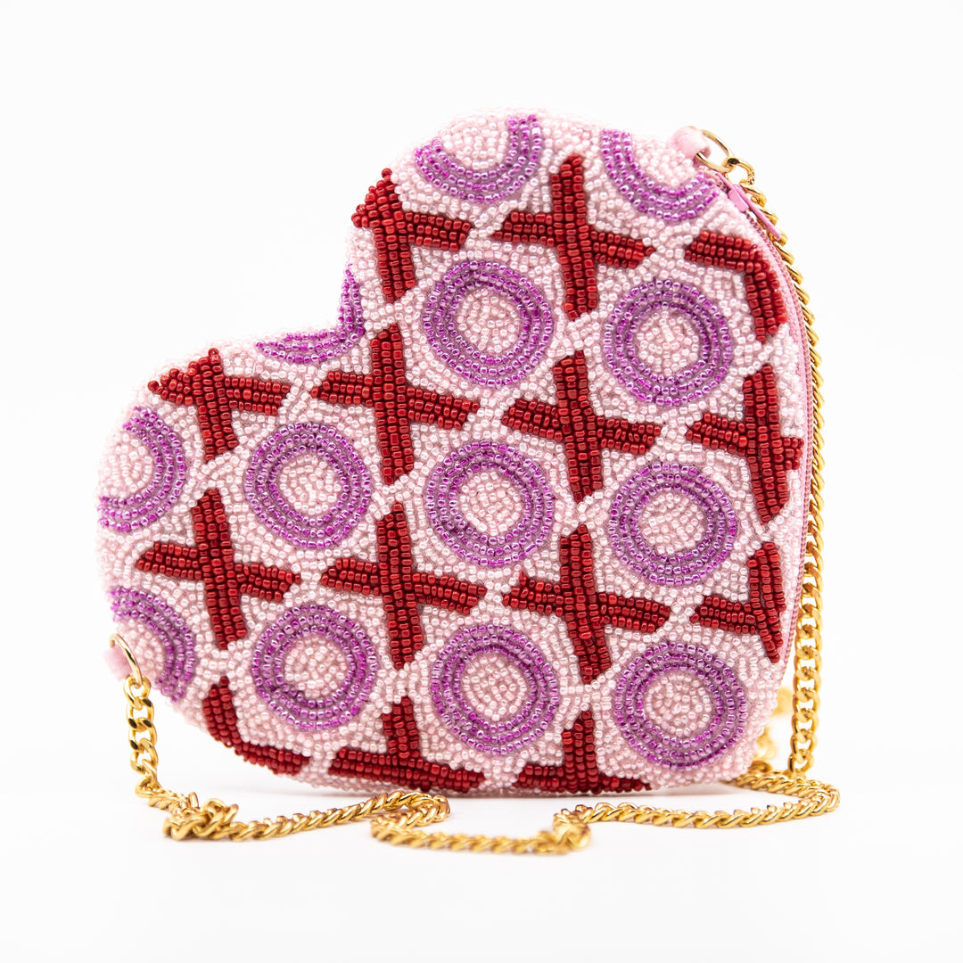 XOXO Heart Beaded Handbag